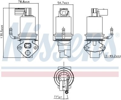 Клапан EGR NISSENS 98201