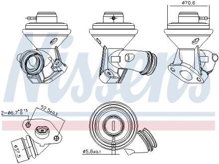 Zawуr EGR CI/MA/PE C2 02- C3 02- MAZDA 2 03- 1007 05- 206 98- 307 NISSENS 98228