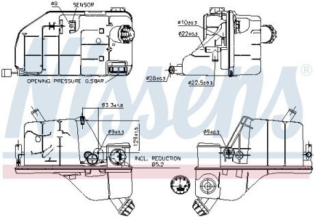Розширювальний бак охолодження NISSENS 996033