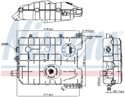 Розширювальний бак охолодження NISSENS 996058