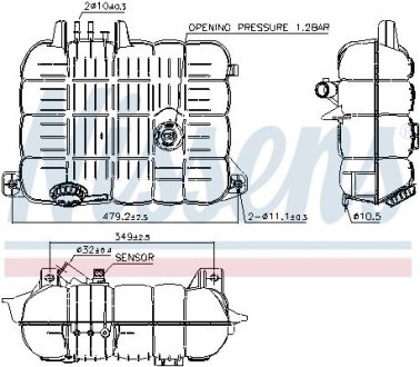 Expansion Tank, coolant NISSENS 996069