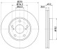 Диск тормозной передний Toyota Auris 1.4, 1.6, 1.8 (07-) NISSHINBO ND1021K (фото 1)