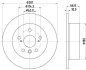 Диск тормозной задний Lexus ES 3.5/ Toyota Camry 2.4, 3.5 (06-00) NISSHINBO ND1077K (фото 1)