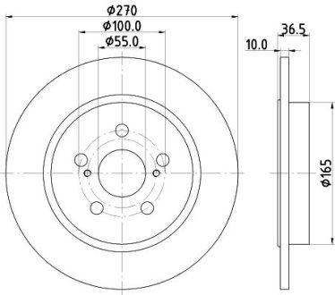 Диск тормозной задний Corolla (E15,E18) (06-) NISSHINBO ND1133K