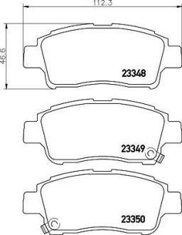 Колодки тормозные дисковые передние Toyota Yaris 1.0, 1.3, 1.4 (01-05), Yaris 1.5 (10-) NISSHINBO NP1007