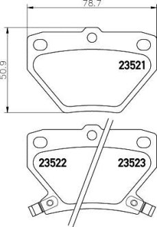 Колодки тормозные дисковые задние Toyota Yaris, Corolla 1.3, 1.4, 1.5, 1.6 (01-05) NISSHINBO NP1032