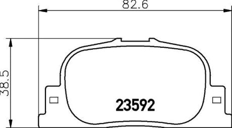 Гальмівні колодки TOYOTA Camry/Camry (Nato) NISSHINBO NP1035