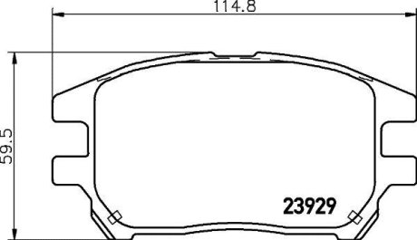 Колодки тормозные дисковые передние Lexus RX 300 (00-03) NISSHINBO NP1076 (фото 1)