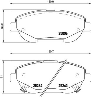 Колодки тормозные дисковые передние Toyota Avensis (08-) NISSHINBO NP1158 (фото 1)