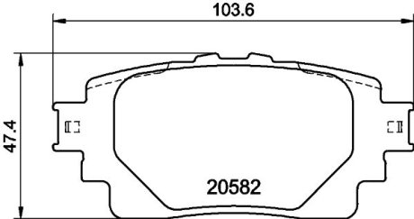 Гальмівні колодки TOYOTA AURIS /COROLLA/RAV 4 "R "18>> NISSHINBO NP1171