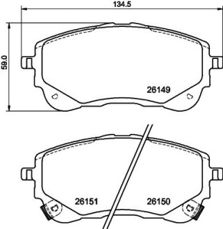 Колодки тормозные дисковые передние Toyota Corolla (19-) NISSHINBO NP1173 (фото 1)