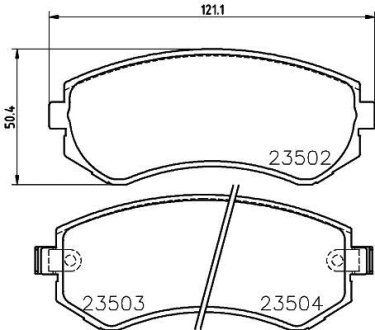 Колодки тормозные дисковые передние Nissan Almera 1.4, 1.6, 2.0 (95-00), Patrol 4.2 4.8 (00-) NISSHINBO NP2015 (фото 1)