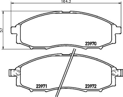 Гальмівні колодки NISSAN NAVARA (D22_); NAVARA Platform/Chassis (D22); NP300 NAVARA Platform NISSHINBO NP2027SC