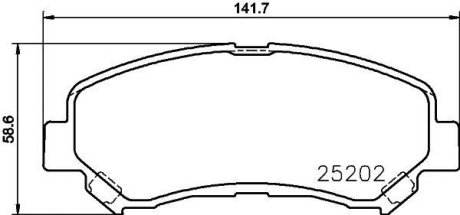 Гальмівні колодки NISSAN X-Trail(T31) "F "10-14 NISSHINBO NP2048