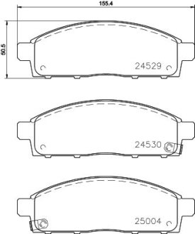 Колодки тормозные дисковые передние Strong Ceramic Mitsubishi L200 2.5 (05-) NISSHINBO NP3016SC