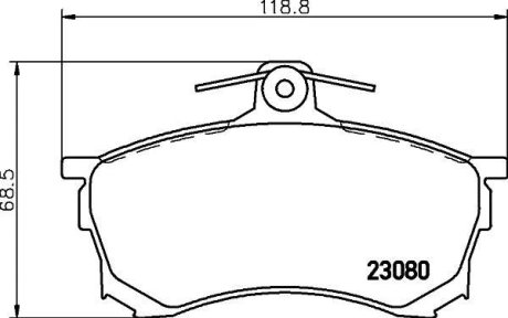 Колодки тормозные дисковые передние Mitsubishi Carisma 1.6, 1.8, 1.9 (00-06) NISSHINBO NP3027