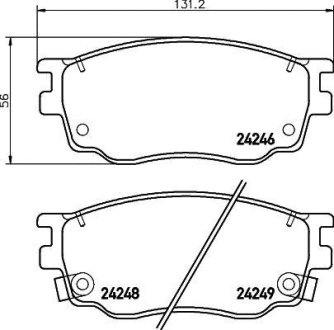 Колодки тормозные дисковые передние Mazda 6 1.8, 2.0 (02-07) NISSHINBO NP5013 (фото 1)