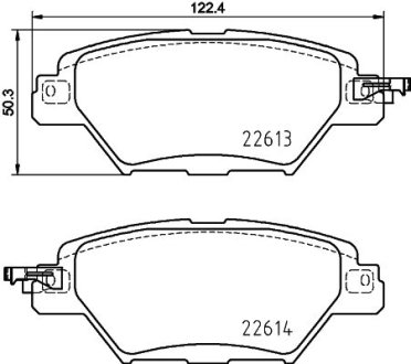 Колодки тормозные дисковые задние Mazda CX-9 (16-) NISSHINBO NP5070 (фото 1)