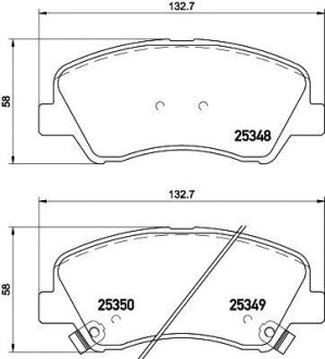 Колодки тормозные дисковые передние Hyundai Accent, i20/Kia rio 1.2, 1.4, 1.6 (11-) NISSHINBO NP6041 (фото 1)