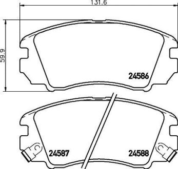 Гальмівні колодки HYUNDAI Coupe/Sonata IV/Tucson/KIA Sportage New/Magentis/Optima -06 NISSHINBO NP6090