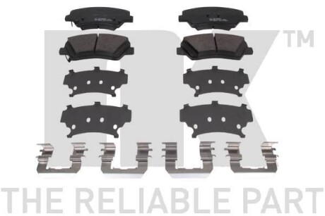 Гальмівні колодки диск.передні Hyundai i30, Kia Ceed,Rio III,Sorento II 1.1CRDi-2.4i 09- NK 223443