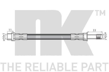 Шланг гальмівний передній NK 8547104