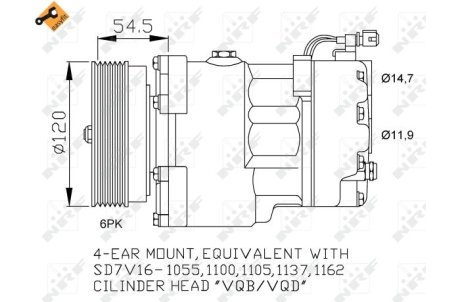 Компресор кондиціонера NRF 32033