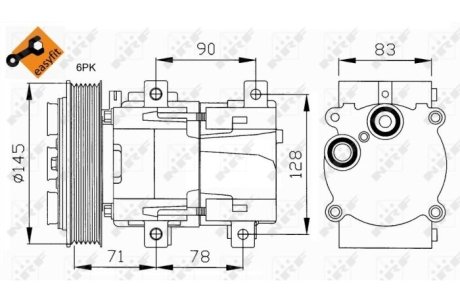 Компресор кондиціонера NRF 32076