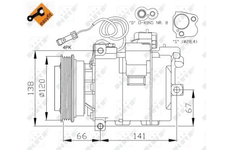 Компрессор кондиционера NRF 32104