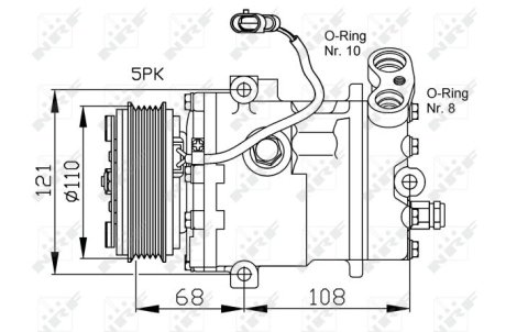 Компресор кондиціонера NRF 32197