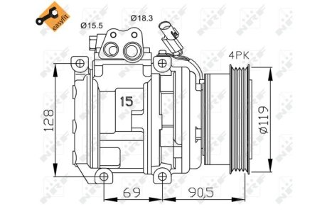 Компрессор, кондиционер NRF 32438