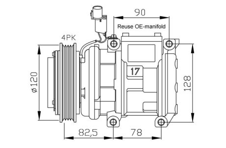 Компресор кондиціонера NRF 32449