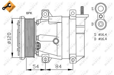 Компресор кондиціонера NRF 32484