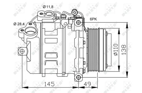 Компресор кондиціонера NRF 32533