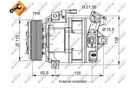 Компресор кондиціонера NRF 32692