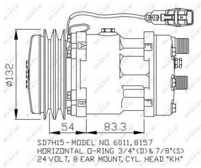 Компресор кондиціонера NRF 32708