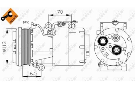 Компрессор, кондиционер NRF 32722