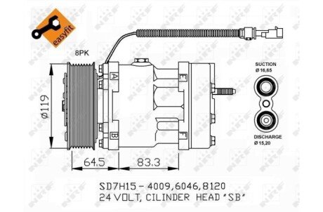 Компрессор, кондиционер NRF 32750