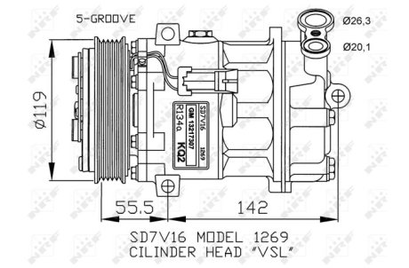 KOMPRESOR KLIMATYZACJI OPEL VECTRA 05- NRF 32818