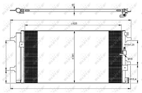 Радіатор кондиціонера NRF 350060