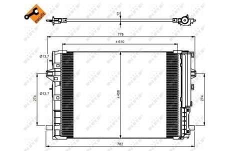 Радиатор кондиционера NRF 350081