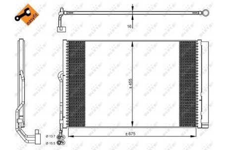 Радиатор кондиционера NRF 350324