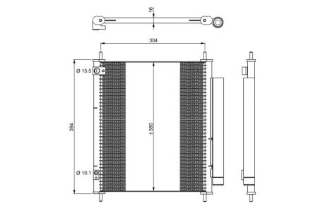 Конденсер кондиціонера (з осушувачем) NRF 350326