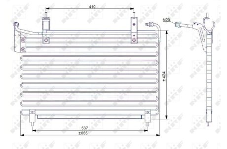 Радіатор кондиціонера NRF 35071