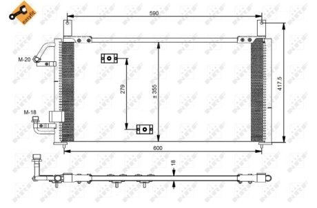 Радиатор кондиционера NRF 35197