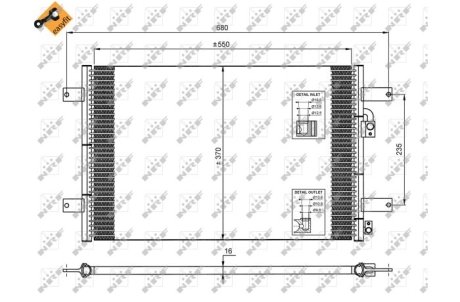 Радіатор кондиціонера NRF 35249