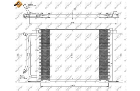 Радіатор кондиціонера NRF 35250