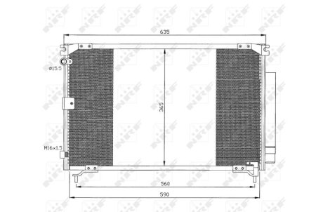 Радіатор кондиціонера NRF 35339