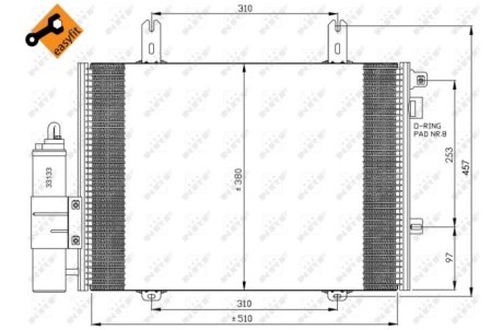 Радіатор кондиціонера NRF 35353