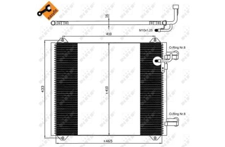 Радіатор кондиціонера NRF 35362